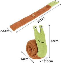 Load image into Gallery viewer, Snuffle Snail Soft Dog Toy with Squeaker