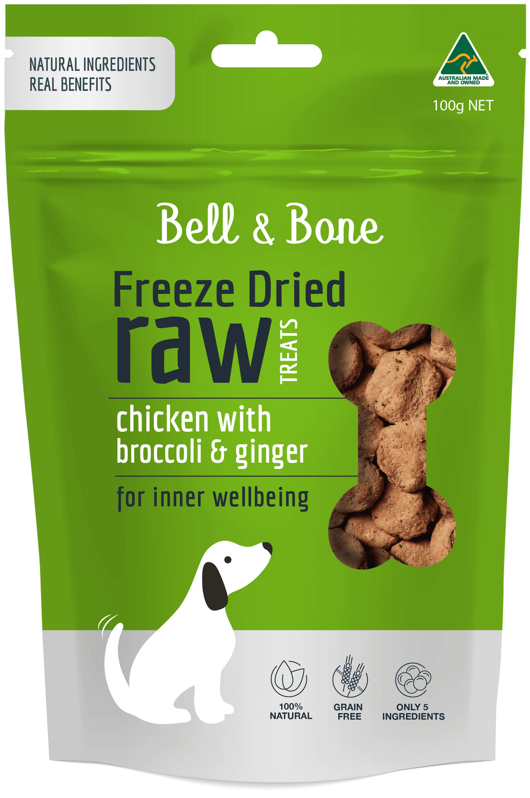 Bell and Bone Chicken With Broccoli And Ginger Freeze Dried Dog Treats