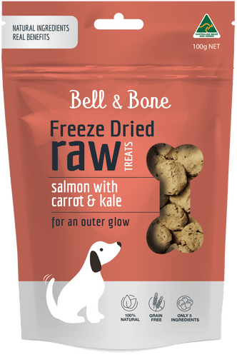 Bell and Bone Salmon With Carrot And Kale Freeze Dried Dog Treats