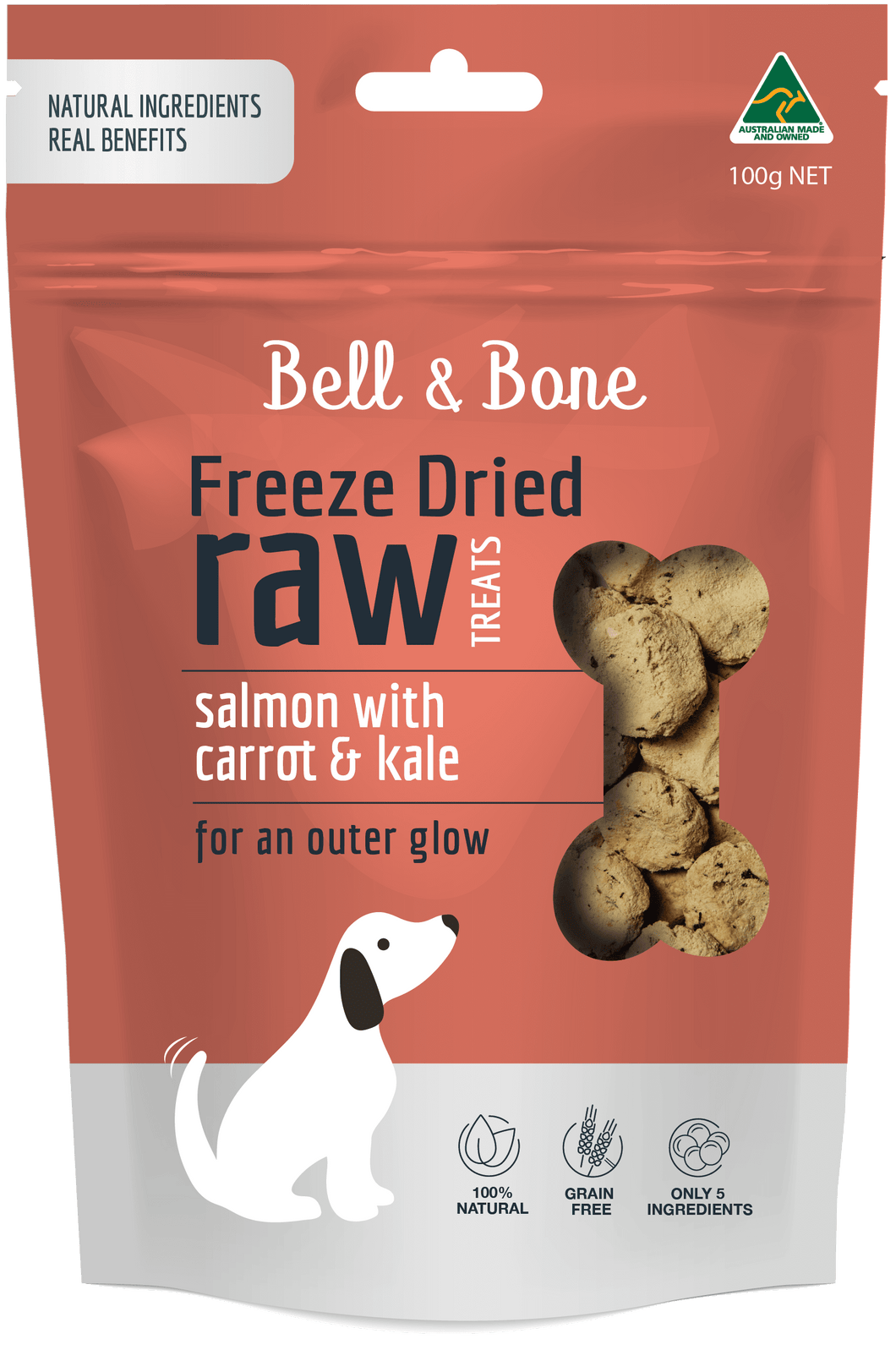 Bell and Bone Salmon With Carrot And Kale Freeze Dried Dog Treats