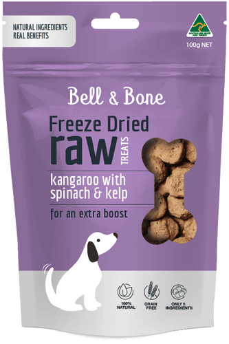 Bell and Bone Kangaroo With Spinach And Kelp Freeze Dried Dog Treats