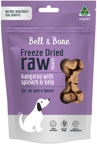 Bell and Bone Kangaroo With Spinach And Kelp Freeze Dried Dog Treats