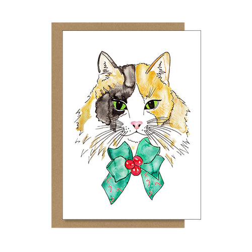 Christmas Cat Greeting Card