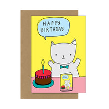 Load image into Gallery viewer, Happy Birthday Cat Greeting Card