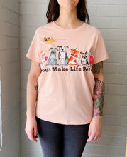 Load image into Gallery viewer, Dogs Make Life Better T-Shirt by Red and Howling (Women)