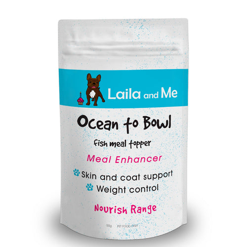 Laila and Me Ocean to Bowl Fish Powder Meal Enhancer for Cats & Dogs
