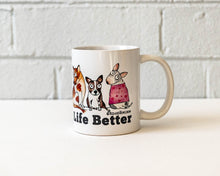 Load image into Gallery viewer, Dogs Make Life Better Mug by Red Howling